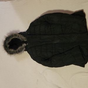 Black Calvin Klein puffed size 16 winter girl jacket.